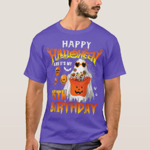 T-shirt Happy Halloween And Yes It's My 75th Birthday Octo