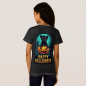 T-Shirt Happy Halloween Black Panther Kitten (Dos entier)