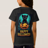 T-Shirt Happy Halloween Black Panther Kitten (Dos)
