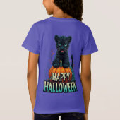 T-Shirt Happy Halloween Black Panther Kitten (Dos)