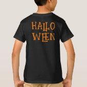 T-shirt Happy Halloween Citrouille Hands Bats Cemetery (Dos)
