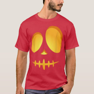 T-shirt Happy Halloween Citrouille visage effrayante