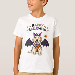 T-shirt Happy Halloween Cute Dog Bat Trick-or-Treat Boys’
