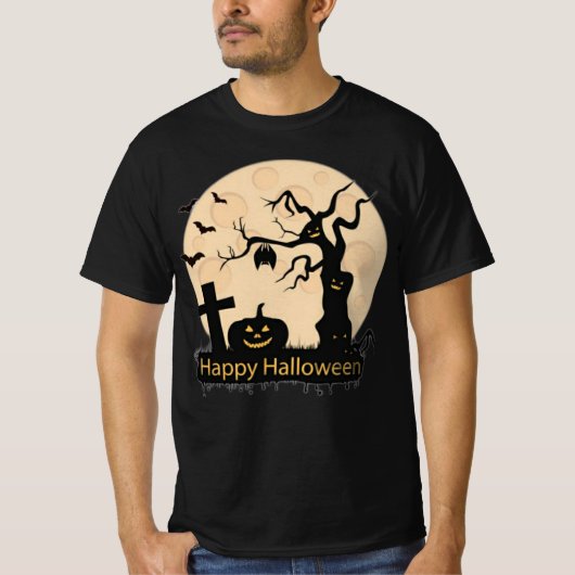 T-shirt Happy Halloween Day images (Devant)