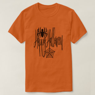 T-shirt Happy Halloween drôle effrayant Araignée Cobweb