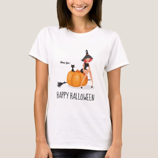 T-shirt Happy Halloween drôle personnalisable (Devant)