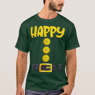 T-shirt Happy Halloween Dwarf Costume Color Matching 