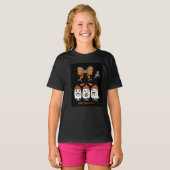 T-shirt Happy Halloween – fantômes café mignons (Devant entier)