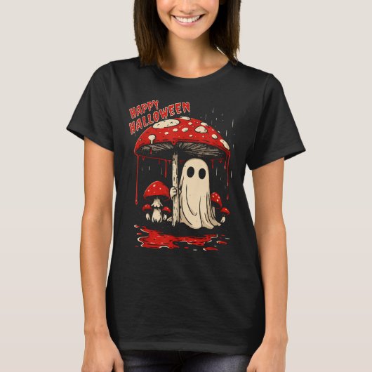 T-shirt Happy Halloween Ghost (Devant)