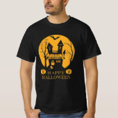 T-shirt Happy Halloween Haunted House (Devant)