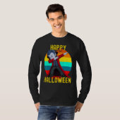 T-shirt Happy Halloween mignonne Dabbing Dracula Kids Vamp (Devant entier)