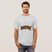 T-shirt Happy Halloween Ruby Eye Citrouille Argent Cadre (Devant entier)