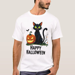 T-shirt Happy Halloween Sauvetage de chat noir Cit