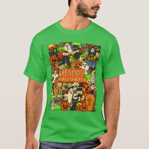 T-shirt Happy Halloween Scary Retro