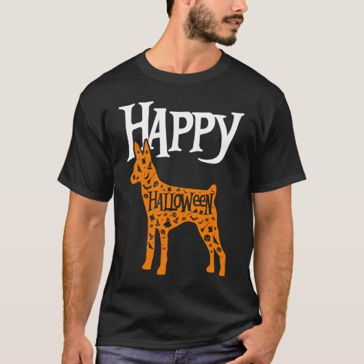 T-shirt Happy Halloween Toy Fox Terrier (Devant)