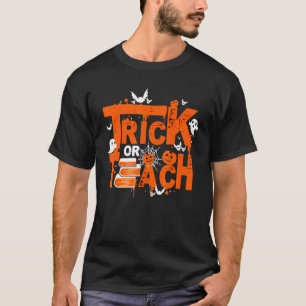 T-shirt Happy Halloween Trick Ou Treat Ghost Livres de lec