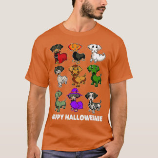 T-shirt Happy Halloweenie Dachshund  Dachshund Halloween