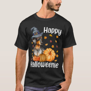T-shirt Happy Halloweenie Halloween Dachshund Witch Wiener