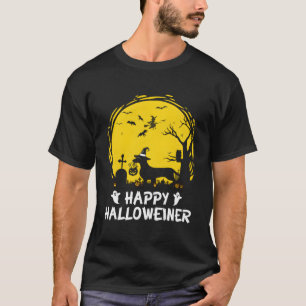 T-shirt Happy Halloweiner Funny Halloween Dogs L