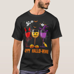 T-shirt Happy HalloWine Drôle Halloween Vin Louveur