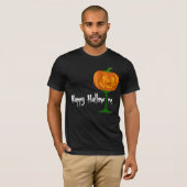 T-shirt Happy Hallowine Vin Citrouille Halloween (Devant entier)