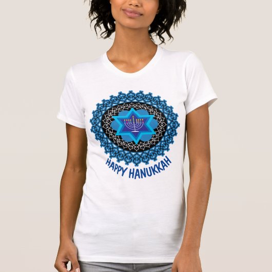 T-shirt Happy Hanoukka 3 - belle conception (Devant)