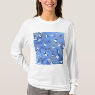 T-shirt Happy Hanoukka Falling Stars and Dreidels