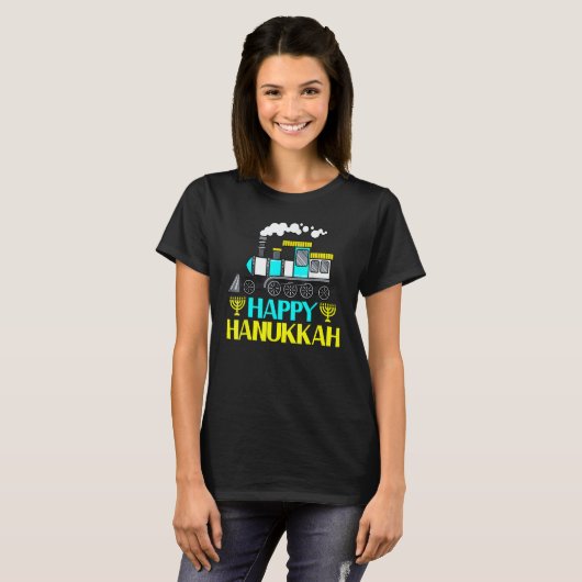 T-shirt Happy Hanukkah Cool Menorah Chanukah Jewish Holida (Devant entier)