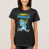 T-shirt Happy Hanukkah Dabbing Jewish Unicorn Kids Chanuka (Devant)
