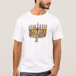 T-shirt Happy Hanukkah Dreidels Menorah<br><div class="desc">You are viewing The Lee Hiller Design Collection. Appareil,  Venin & Collectibles Lee Hiller Photofy or Digital Art Collection. You can view her her Nature photographiy at at http://HikeOurPlanet.com/ and follow her hiking blog within Hot Springs National Park.</div>