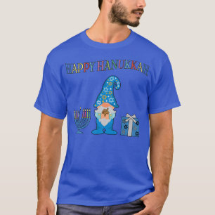 T-shirt Happy Hanukkah Gnome with menorah dreidel Chanukah