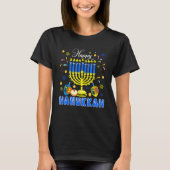 T-shirt Happy Hanukkah Menorah Dreidel Proud Jewish Family (Devant)