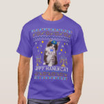 T-shirt Happy Happy Happy Hanukcat laide Hanoukka Maine Co<br><div class="desc">Drôle Happy Happy Hanukcat laide Hanoukka Maine Coon Chat Juif.</div>