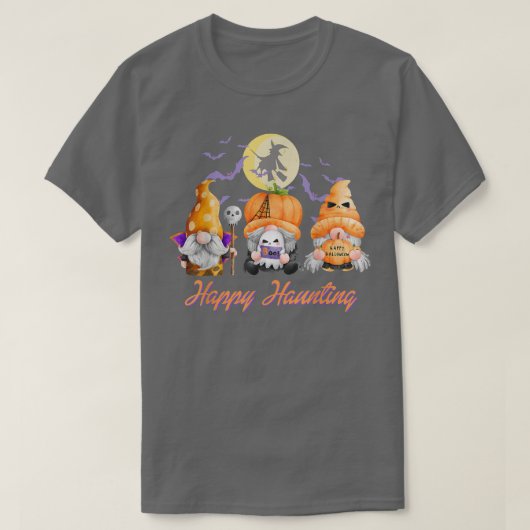 T-shirt Happy Haunting Spooky Gnomes costume funny Hallowe (Design devant)
