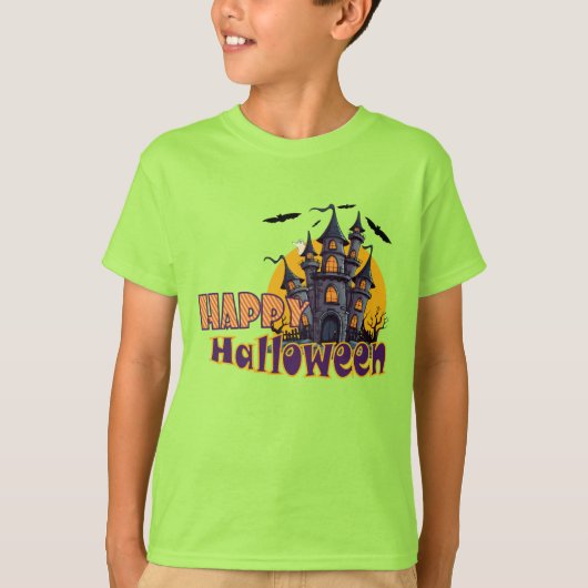 T-shirt Happy Hauny House Halloween Éffrayant (Devant)