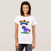 T-shirt Happy Hippy Rainbow Unicorn (Devant entier)