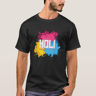 T-shirt Happy Holi 2022 Couleurs de la fête indienne Salut