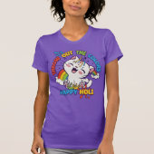 T-shirt Happy Holi Cat (Devant)