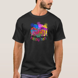 T-shirt Happy Holi Festival Couleurs Phagwah Hindu Spring