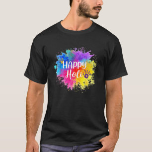 T-shirt Happy Holi Festival Inde couleurs Printemps pour l