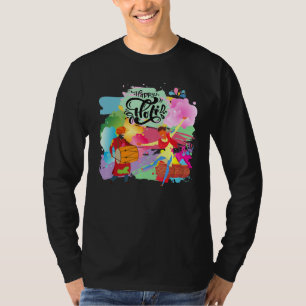 T-shirt Happy Holi Festival Powder 2022 Inde couleurs Hind