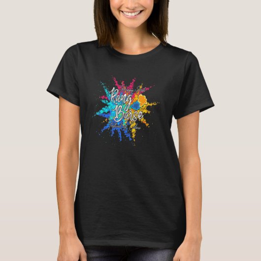 T-shirt Happy Holi Rang Barse Spring Festival Inde Hindu (Devant)