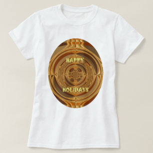T-shirt Happy Holidays Circle Art Print/Design