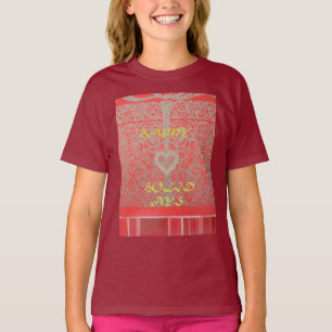 T-shirt Happy Holidays Parties scintillant rouge design co