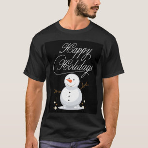 T-shirt Happy Holidays Snowman - Festive Christmas Graphic