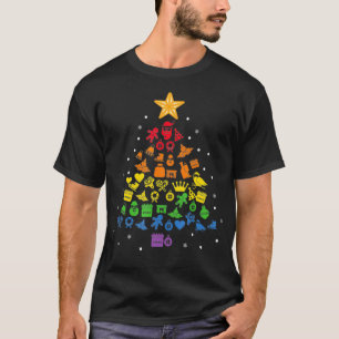 T-shirt Happy Holigays LGBT Christmas Tree Costume Gay Pri