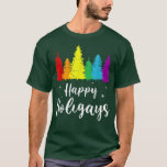 T-shirt Happy Holigays Rainbow Christmas Pride LGBT Gay Pu<br><div class="desc">Happy Holigays Rainbow Christmas Pride LGBT Gay Pun Xmas.</div>