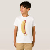 T-shirt Happy Hot Dog Cartoon Pal Cute Art Design (Devant entier)