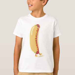 T-shirt Happy Hot Dog Cartoon Pal Cute Art Design