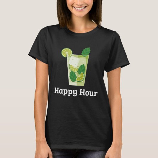 T-shirt Happy Hour Mojito  Cocktail Drinking Cinco de Mayo (Devant)